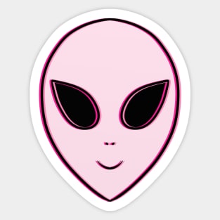 Happy Alien Sticker